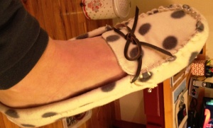 Polka dots. And my new slippers.