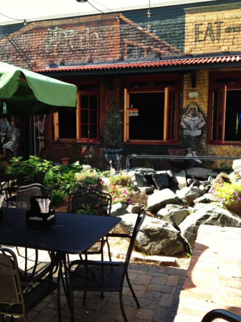 Part of the gorgeous outdoor space at Patrick McGovern's Pub in St. Paul, Minnesota. It's a mini-oasis in the city - you'd never know there is a busy street on one side and a parking ramp on the other.