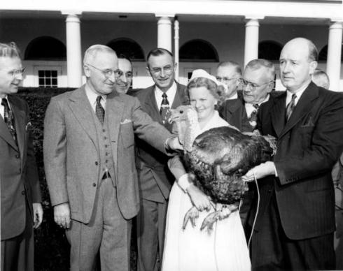 President Truman's National Thanksgiving Turkey |  via myothermoreexcitingself.wordpress.com