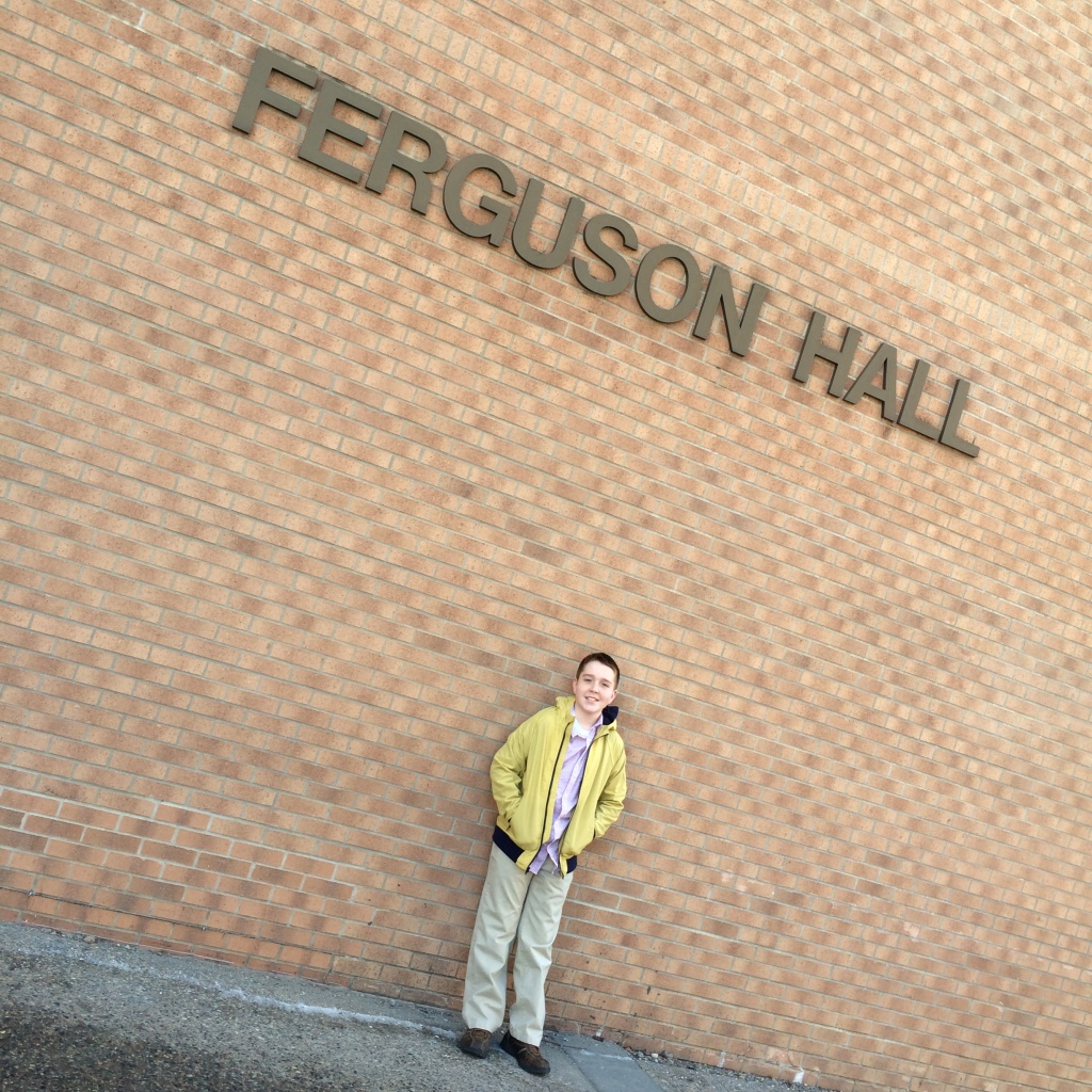 Joe at U of MN's Ferguson Hall | via MyOtherMoreExcitingSelf.wordpress.com