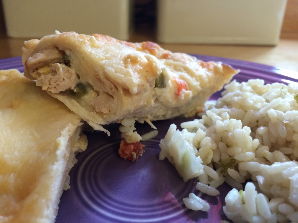 Turkey Enchiladas (Adaptation of The Pioneer Woman's recipe for chicken enchiladas) | via MyOtherMoreExcitingSelf.wordpress.com #SwitchToTurkey #JennieO #TurkeyEveryday